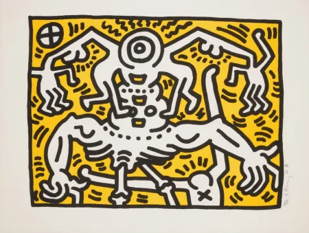 石版画 Haring - Untitled