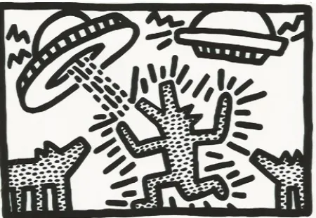 石版画 Haring - Untitled 4