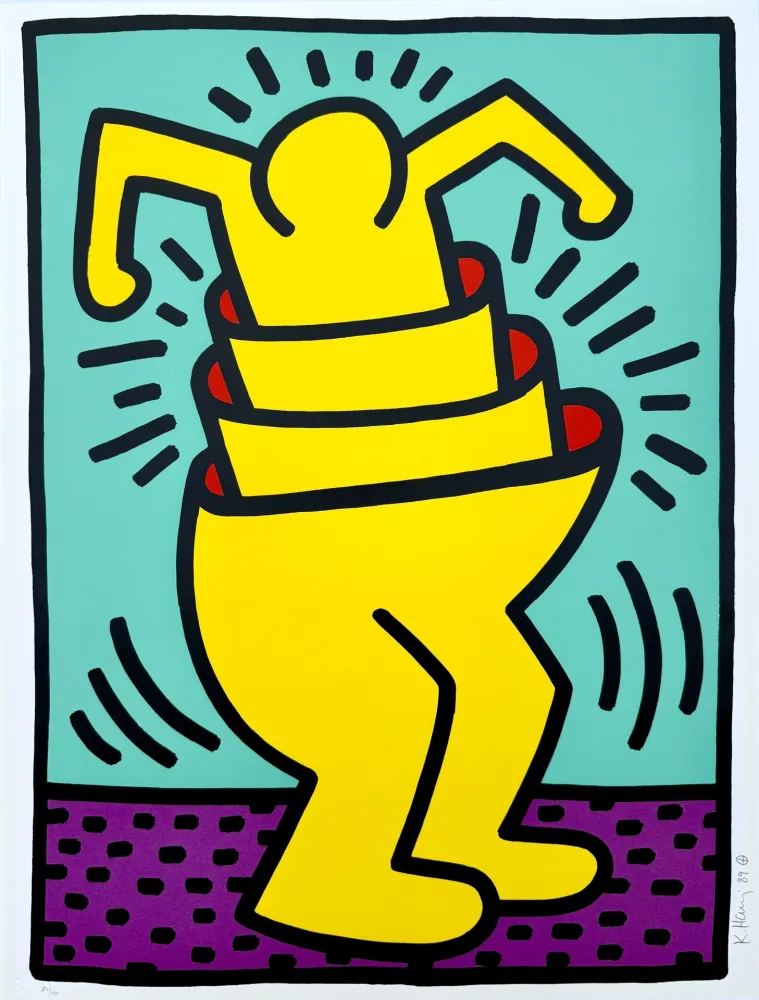 丝网印刷 Haring - Untitled, Cup Man