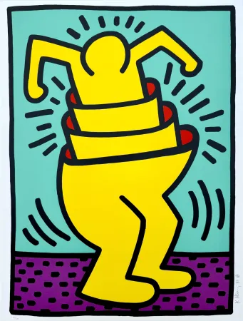 丝网印刷 Haring - Untitled, Cup Man