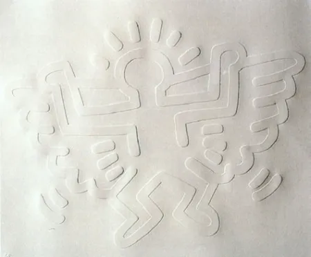 丝网印刷 Haring - White Icons : Angel