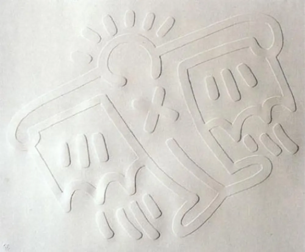 丝网印刷 Haring - White Icons: Batman