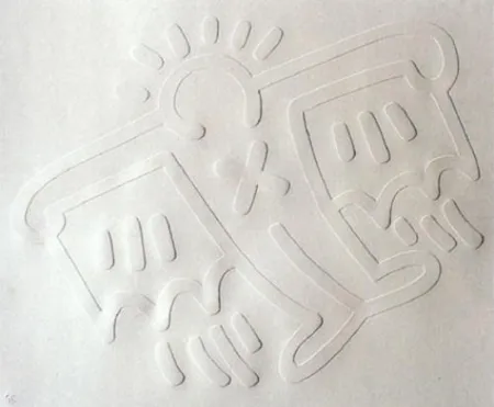 丝网印刷 Haring - White Icons: Batman