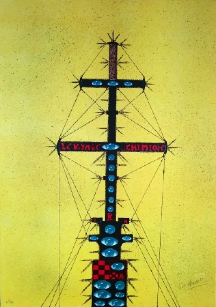 石版画 Harloff - Le mat de bateau