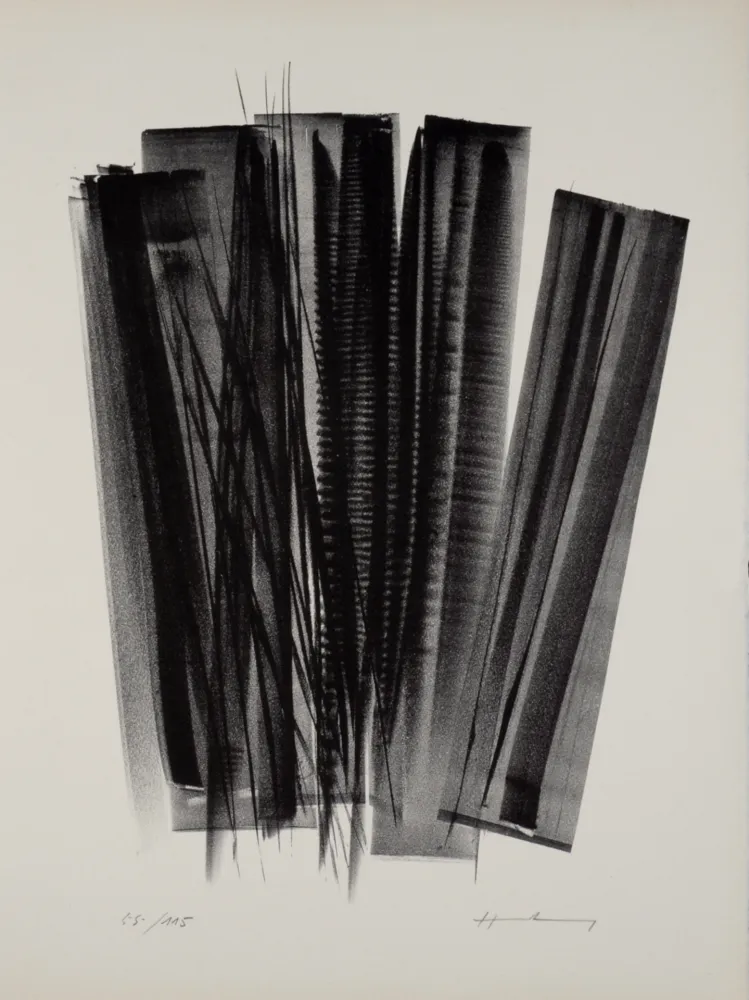 石版画 Hartung - Campagne de schiste (L 162), 1978 - Hand-signed