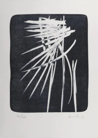 石版画 Hartung - Composition, 1987 - Hand-signed