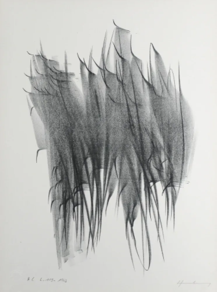 石版画 Hartung - Composition 