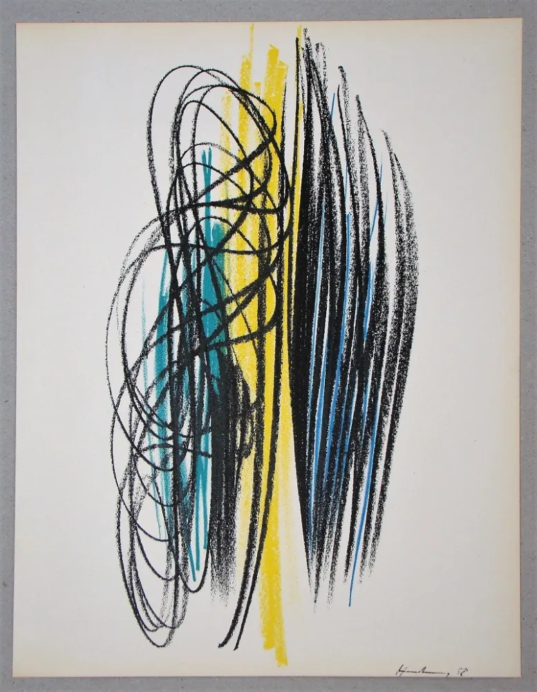 石版画 Hartung - Composition pour XXe Siècle