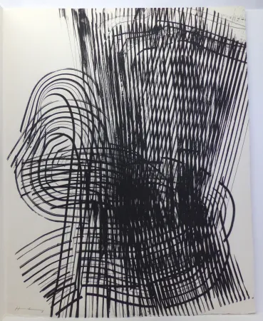蚀刻版画 Hartung - Eau-forte sur vélin d'Arches. 1973. Signée