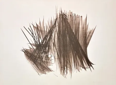 石版画 Hartung - Hans Hartung (1904–1989) – L 115 – Lithograph on BFK Rives vellum paper – 1964