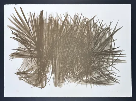 石版画 Hartung - Hans Hartung (1904-1989) - Lithograph (crayon, graftage) on BFK Rives paper - 1963