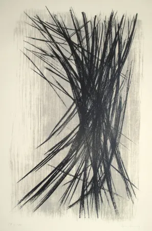 石版画 Hartung - L 10, Schwarz, Grau