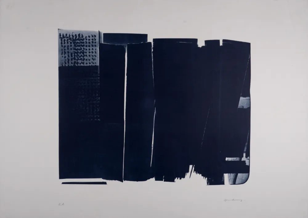 石版画 Hartung - L-16, 1973 - Extra large original lithograph (Hand-signed!)