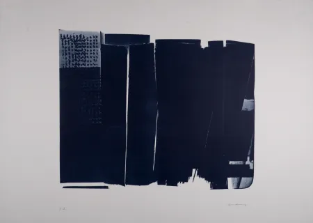 石版画 Hartung - L-16, 1973 - Extra large original lithograph (Hand-signed!)