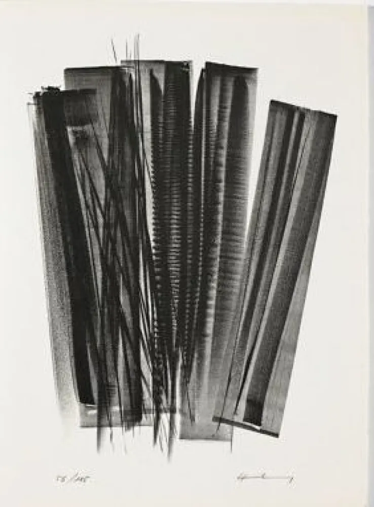 石版画 Hartung - L 162 (Jean Cassou: vingt-deux poèms)