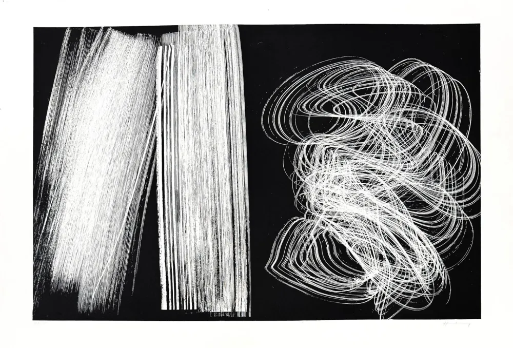 石版画 Hartung - L 1970-5 / Frandole, suite A, pl. V