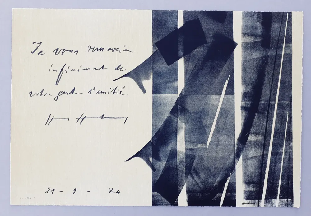 石版画 Hartung - L-1974-2