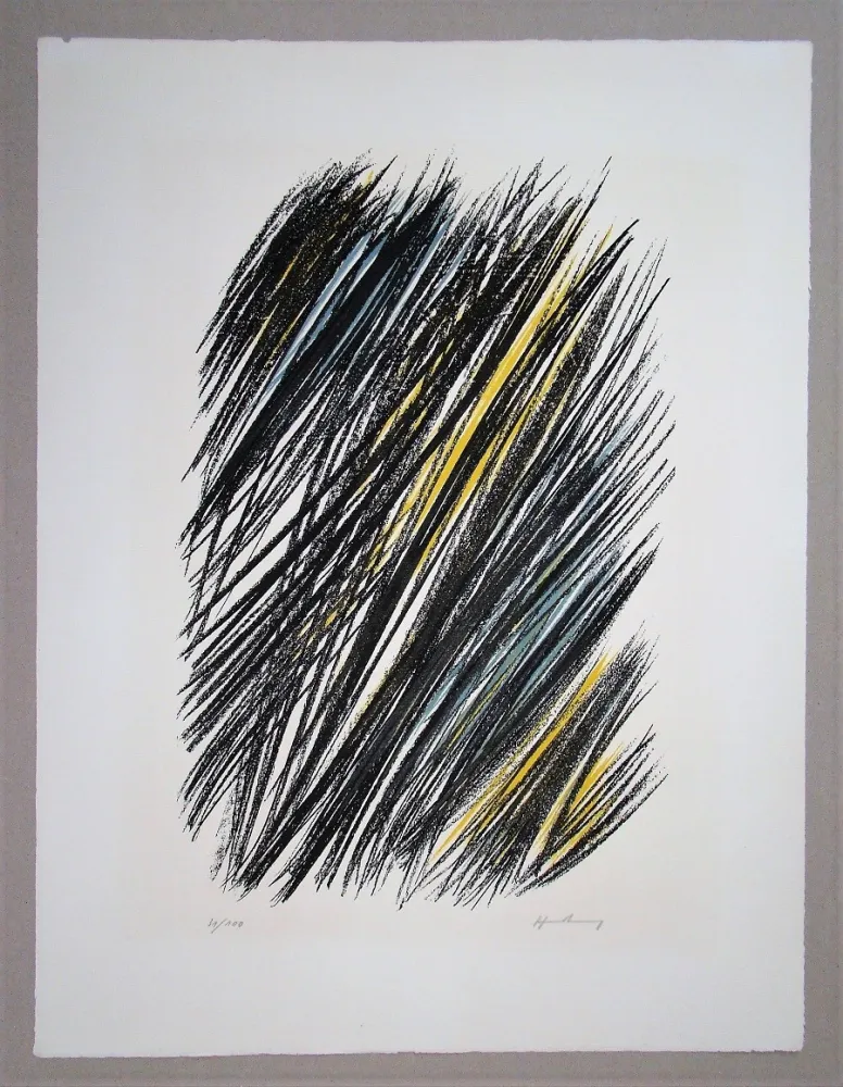 石版画 Hartung - L19 - 1957