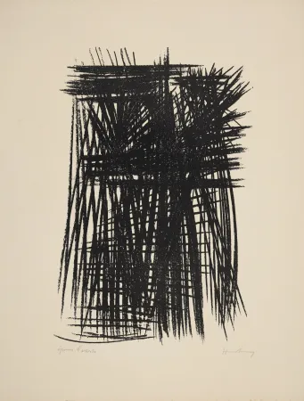 石版画 Hartung - Untitled (L 32, first state)
