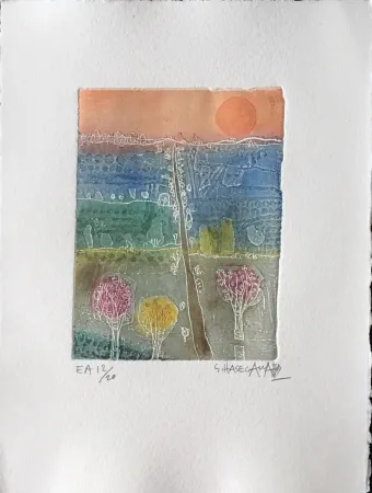 版画 Hasegawa - Coucher de soleil 