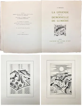插图书 Hasegawa - LA LÉGENDE DE LA DEMOISELLE DE LUMIÈRE. 46 gravures originales de Kiyoshi Hasegawa (1933).