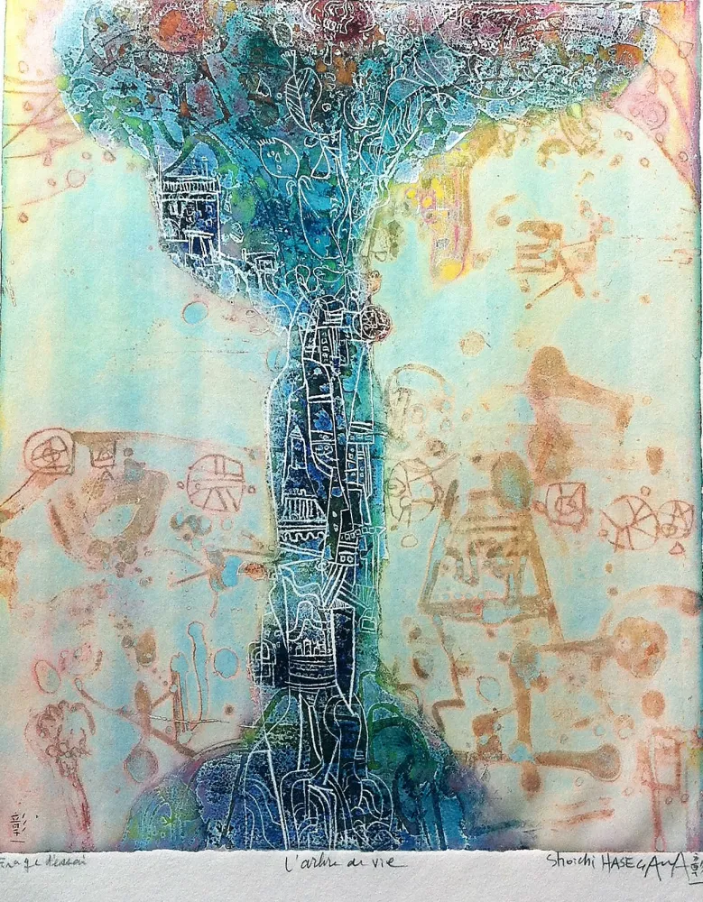 版画 Hasegawa - L'arbre de vie 