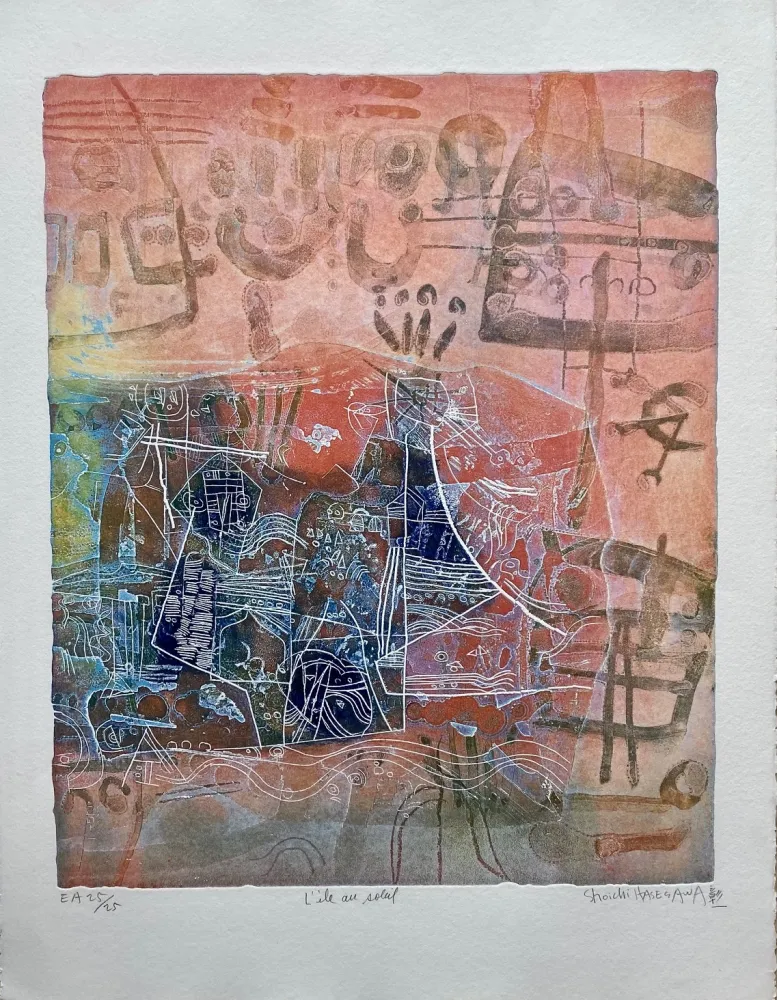 版画 Hasegawa - L'ile au soleil