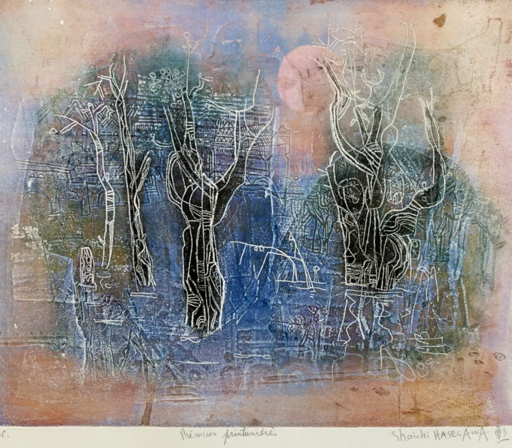 版画 Hasegawa - Prémices printaniers 