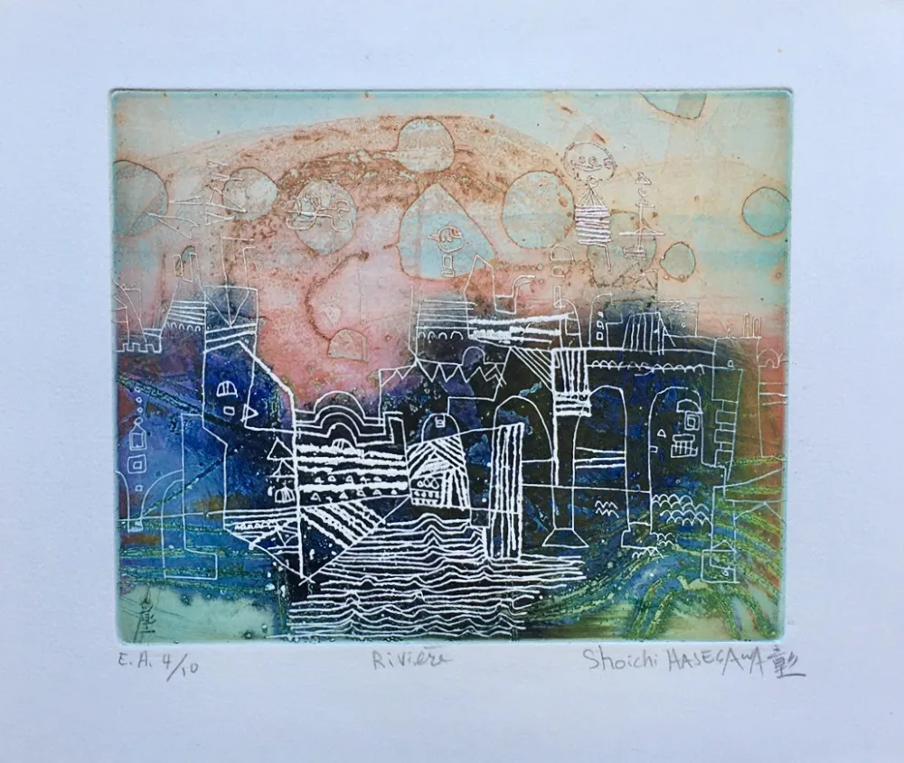版画 Hasegawa - Riviere 