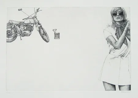 蚀刻版画 Häsler - Titre inconnu