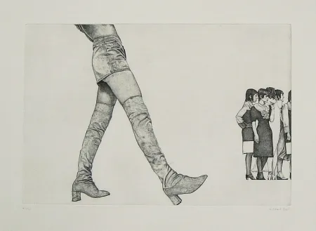 蚀刻版画 Häsler - Titre inconnu