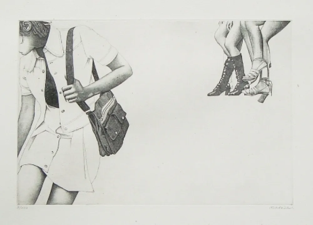 蚀刻版画 Häsler - Titre inconnu