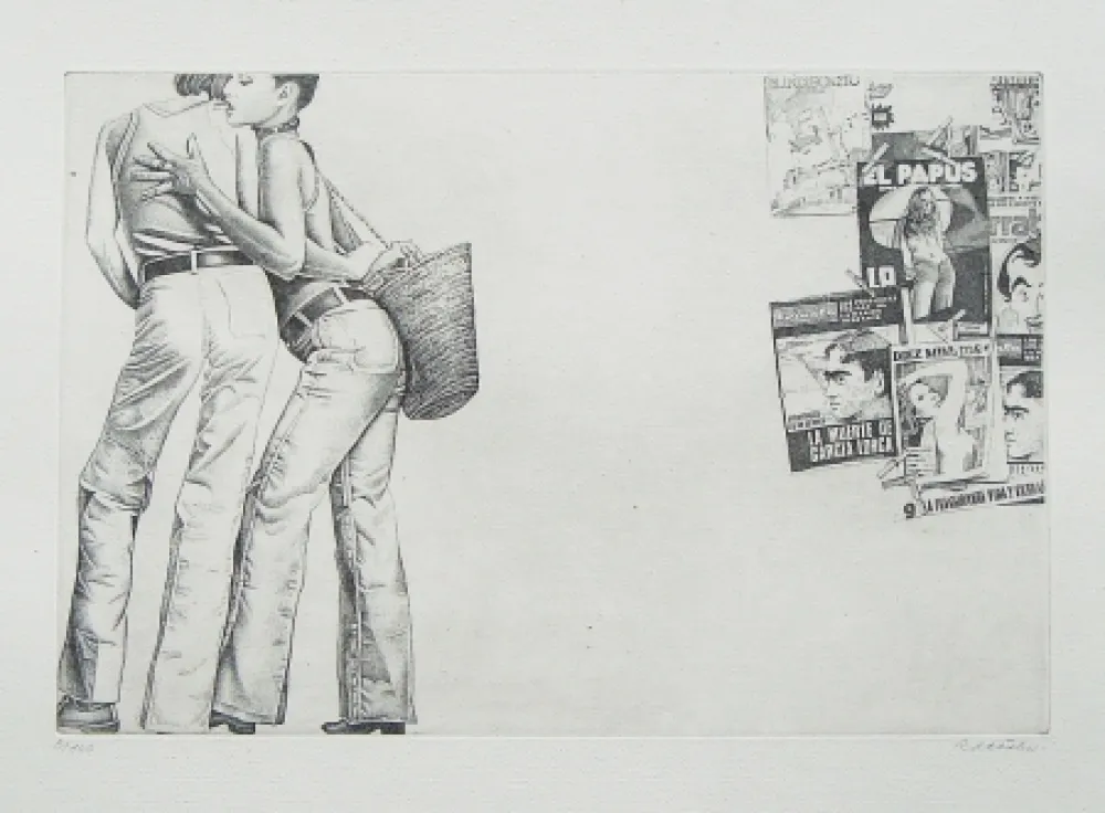 蚀刻版画 Häsler - Titre inconnu