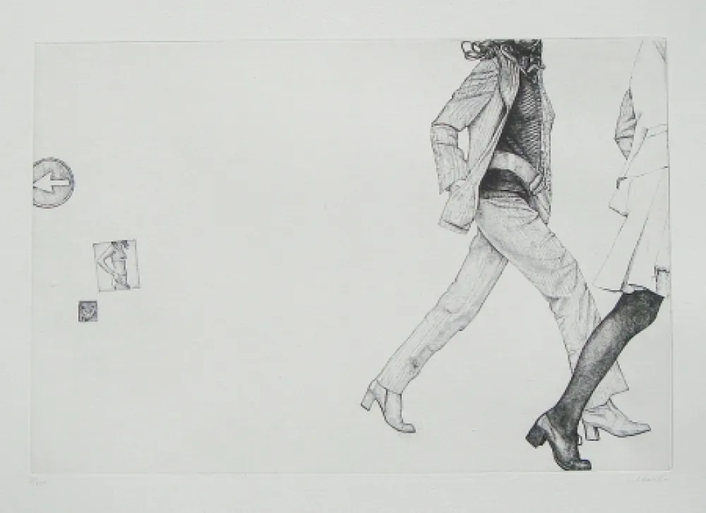 蚀刻版画 Häsler - Titre inconnu