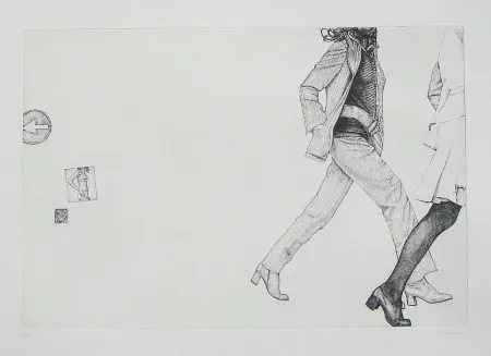 蚀刻版画 Häsler - Titre inconnu