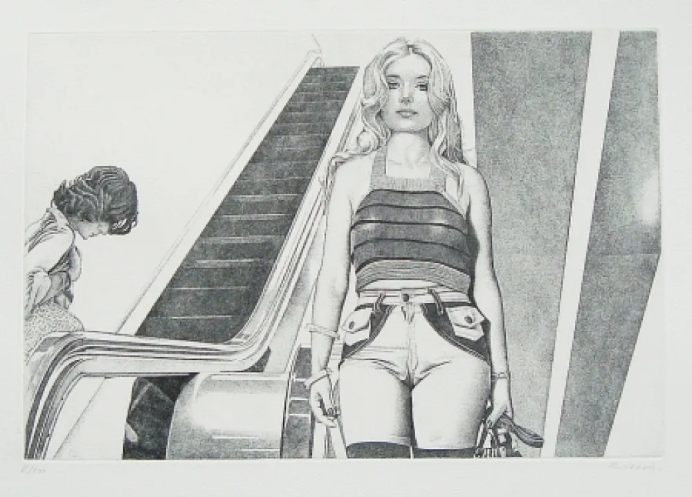 蚀刻版画 Häsler - Titre inconnu