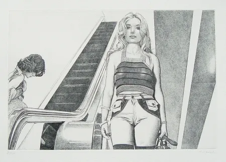 蚀刻版画 Häsler - Titre inconnu