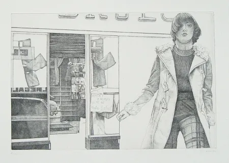 蚀刻版画 Häsler - Titre inconnu