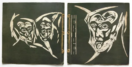 木刻 Havermans - Heads (for 'Wendingen') 