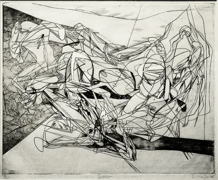 版画 Hayter - Combat