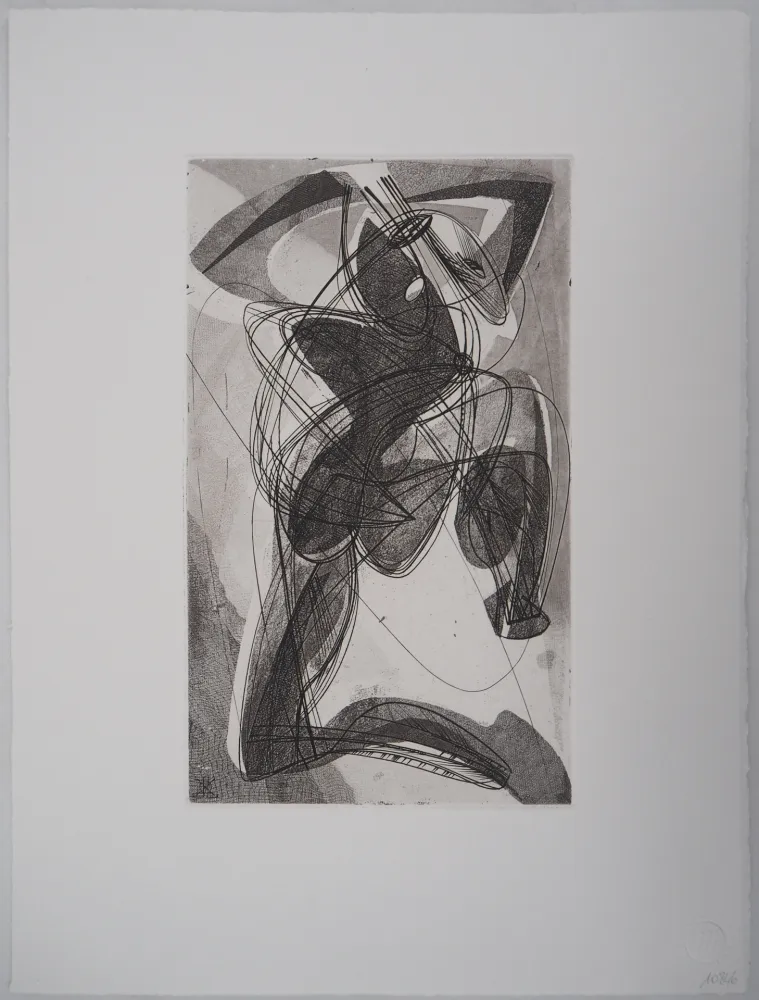 版画 Hayter - Femme cubiste