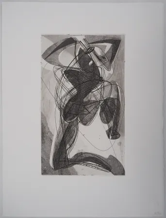 版画 Hayter - Femme cubiste