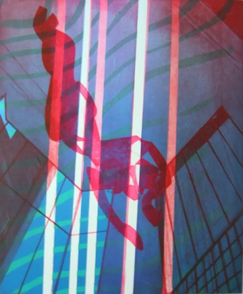 版画 Hayter - Indoor swimmer