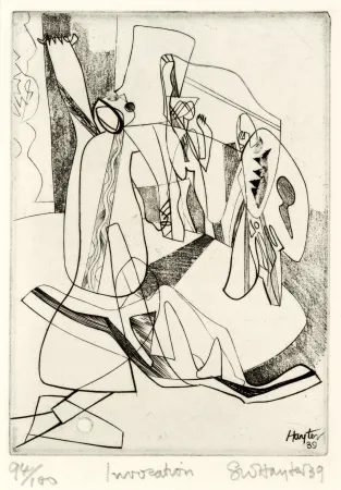 蚀刻版画 Hayter - Invocation