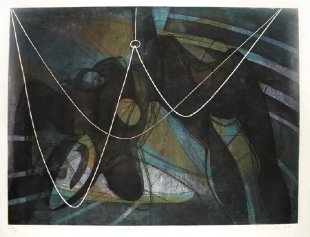 版画 Hayter - La noyée