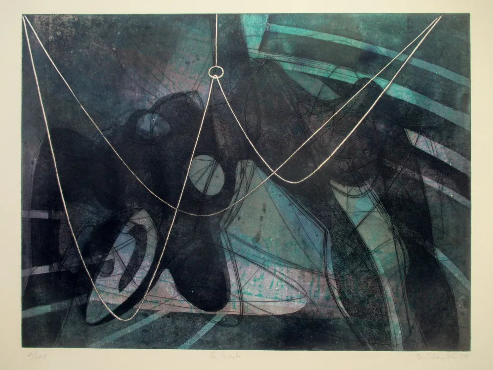 蚀刻飞尘法 Hayter - La noyée