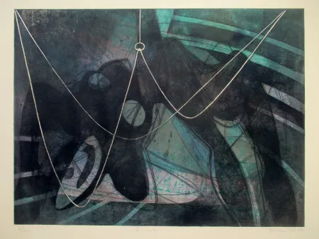 蚀刻飞尘法 Hayter - La noyée