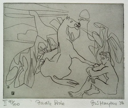 蚀刻版画 Hayter - Untitled (Facile Proie)