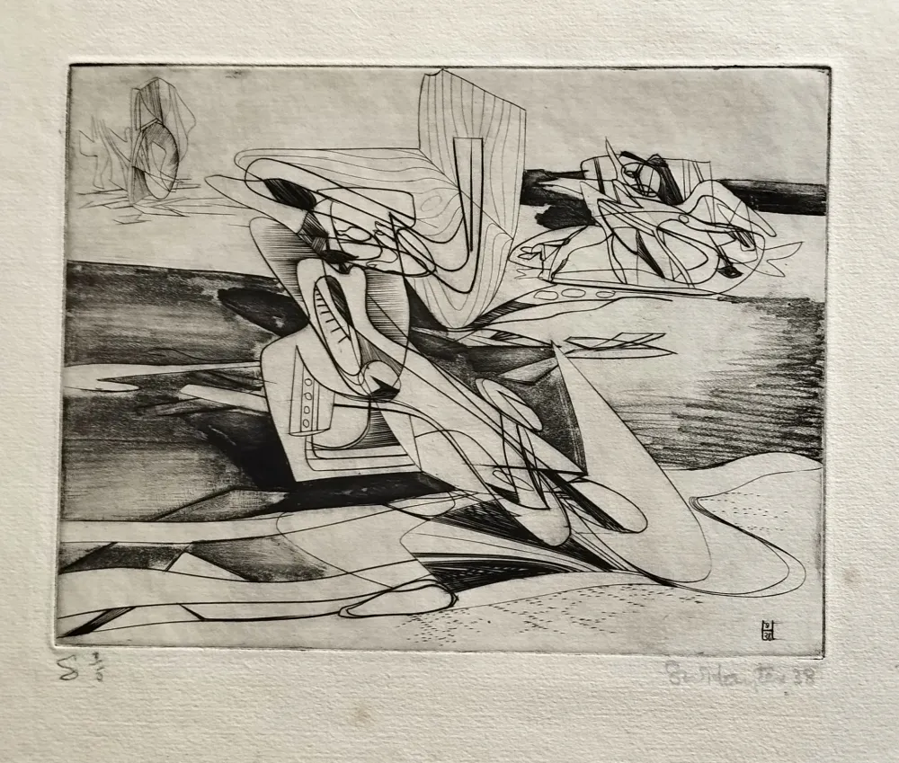 版画 Hayter - Untitled, from Facile Proie