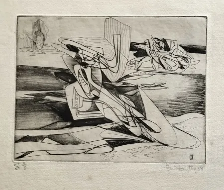版画 Hayter - Untitled, from Facile Proie